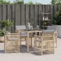 Sillones jardín con cojines 4 uds ratán sintético beige mezcla de , Sillas de jardín - Ref: Foro24-364955, Precio: 196,66 €, ...