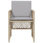 Sillones jardín con cojines 4 uds ratán sintético beige mezcla de , Sillas de jardín - Ref: Foro24-364955, Precio: 196,66 €, ...