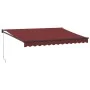 Manual retractable awning in burgundy color, 350x250 cm. by , Awnings - Ref: Foro24-3215299, Price: 214,84 €, Discount: %