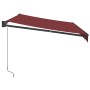 Manuelle ausfahrbare Markise in Bordeauxrot, 350x250 cm. von , Markisen - Ref: Foro24-3215299, Preis: 194,13 €, Rabatt: %