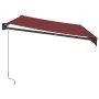Toldo retráctil manual color burdeos 350x250 cm de , Toldos - Ref: Foro24-3215299, Precio: 214,84 €, Descuento: %