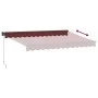 Manual retractable awning in burgundy color, 350x250 cm. by , Awnings - Ref: Foro24-3215299, Price: 214,84 €, Discount: %