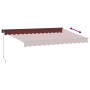 Manuelle ausfahrbare Markise in Bordeauxrot, 350x250 cm. von , Markisen - Ref: Foro24-3215299, Preis: 194,13 €, Rabatt: %