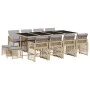 Garden dining set with 13-piece synthetic rattan beige cushions. by , Garden sets - Ref: Foro24-3210804, Price: 753,41 €, Dis...