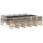 Set comedor de jardín 11 pzas con cojines ratán sintético beige de , Conjuntos de jardín - Ref: Foro24-3210756, Precio: 809,3...