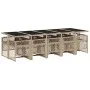 Garden dining set 11 pieces with beige synthetic rattan cushions by , Garden sets - Ref: Foro24-3210756, Price: 809,44 €, Dis...