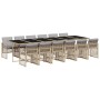Set comedor de jardín con cojines 13 pzas ratán sintético beige de , Conjuntos de jardín - Ref: Foro24-3210768, Precio: 857,0...
