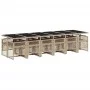 Garten-Essgruppe mit 13-teiligen Kissen aus synthetischem Rattan in Beige. von , Gartensets - Ref: Foro24-3210768, Preis: 944...