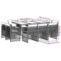 Set comedor de jardín 11 pzas con cojines ratán sintético beige de , Conjuntos de jardín - Ref: Foro24-3210852, Precio: 710,7...