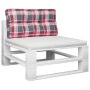 Cushion for a red checkered fabric pallet sofa 80x40x12 cm by , Cushions for chairs and sofas - Ref: Foro24-360614, Price: 23...