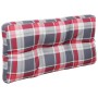 Cushion for a red checkered fabric pallet sofa 80x40x12 cm by , Cushions for chairs and sofas - Ref: Foro24-360614, Price: 23...