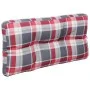 Cushion for a red checkered fabric pallet sofa 80x40x12 cm by , Cushions for chairs and sofas - Ref: Foro24-360614, Price: 23...