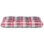 Cushion for a red checkered fabric pallet sofa 80x40x12 cm by , Cushions for chairs and sofas - Ref: Foro24-360614, Price: 23...