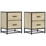 Bedside tables 2 units engineered wood Sonoma oak 40x31x50 cm by , Nightstands - Ref: Foro24-848677, Price: 83,13 €, Discount: %