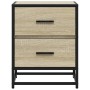 Zwei Nachttische aus Sonoma-Eichenfurnierholz, 40x31x50 cm. von , Nachttische - Ref: Foro24-848677, Preis: 84,14 €, Rabatt: %