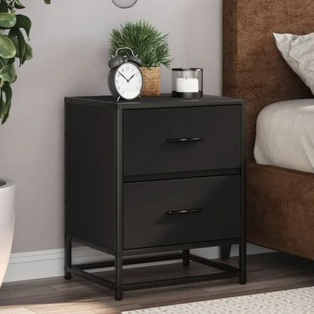 Bedside tables 2 units engineered wood black 40x31x50 cm by , Nightstands - Ref: Foro24-848675, Price: 89,25 €, Discount: %