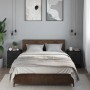 Bedside tables 2 units engineered wood black 40x31x50 cm by , Nightstands - Ref: Foro24-848675, Price: 90,69 €, Discount: %