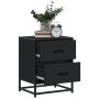 Nachttische 2 Stück aus schwarzer Ingenieurholz 40x31x50 cm von , Nachttische - Ref: Foro24-848675, Preis: 90,37 €, Rabatt: %