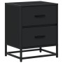 Nachttische 2 Stück aus schwarzer Ingenieurholz 40x31x50 cm von , Nachttische - Ref: Foro24-848675, Preis: 90,37 €, Rabatt: %