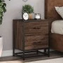 Engineered wood brown oak bedside table 40x31x50 cm by , Nightstands - Ref: Foro24-848682, Price: 51,35 €, Discount: %