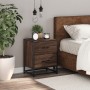 Engineered wood brown oak bedside table 40x31x50 cm by , Nightstands - Ref: Foro24-848682, Price: 52,05 €, Discount: %