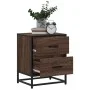 Engineered wood brown oak bedside table 40x31x50 cm by , Nightstands - Ref: Foro24-848682, Price: 51,35 €, Discount: %