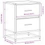 Engineered wood brown oak bedside table 40x31x50 cm by , Nightstands - Ref: Foro24-848682, Price: 52,05 €, Discount: %