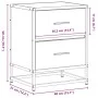 Engineered wood brown oak bedside table 40x31x50 cm by , Nightstands - Ref: Foro24-848682, Price: 51,35 €, Discount: %