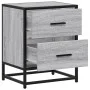 Bedside table made of gray Sonoma engineered wood, 40x31x50 cm. by , Nightstands - Ref: Foro24-848680, Price: 52,14 €, Discou...