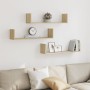 Wandregale 3 Stück aus Eichenholz in Sonoma-Optik 80x18x18 cm. von , Regale und Regale - Ref: Foro24-853292, Preis: 34,79 €, ...