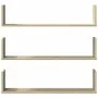 Wall shelves 3 units engineered wood Sonoma oak 80x18x18 cm by , Shelves and shelves - Ref: Foro24-853292, Price: 34,17 €, Di...