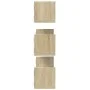 Wall shelves 3 units engineered wood Sonoma oak 80x18x18 cm by , Shelves and shelves - Ref: Foro24-853292, Price: 34,17 €, Di...