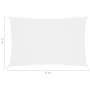 Rectangular white Oxford fabric sail shade 5x8 m by vidaXL, Umbrellas - Ref: Foro24-135276, Price: 100,37 €, Discount: %