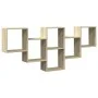 Engineered oak Sonoma wall shelf 159x18x66cm by , Shelves and shelves - Ref: Foro24-853301, Price: 51,99 €, Discount: %