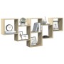 Engineered oak Sonoma wall shelf 159x18x66cm by , Shelves and shelves - Ref: Foro24-853301, Price: 52,78 €, Discount: %