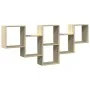 Engineered oak Sonoma wall shelf 159x18x66cm by , Shelves and shelves - Ref: Foro24-853301, Price: 51,99 €, Discount: %