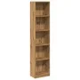 Estantería de madera de ingeniería roble artesanal 40x24x176 cm de , Librerías y estanterías - Ref: Foro24-857800, Precio: 66...