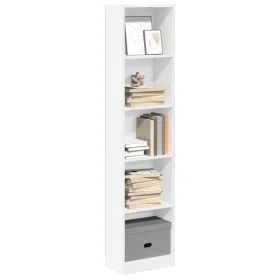 Engineered wood white shelf 40x24x176 cm by , Bookcases and shelves - Ref: Foro24-857792, Price: 54,57 €, Discount: %