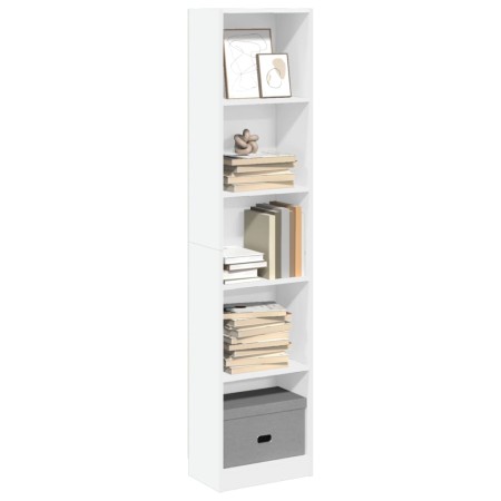 Engineered wood white shelf 40x24x176 cm by , Bookcases and shelves - Ref: Foro24-857792, Price: 55,47 €, Discount: %