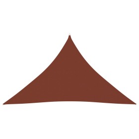 Toldo de vela triangular de tela oxford terracota 