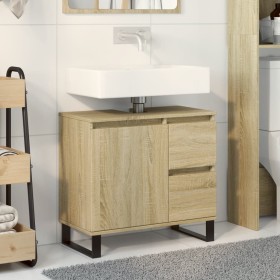 Armario de baño madera contrachapada roble Sonoma 65x33x60 cm de , Muebles de baño - Ref: Foro24-849678, Precio: 81,87 €, Des...