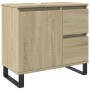 Armario de baño madera contrachapada roble Sonoma 65x33x60 cm de , Muebles de baño - Ref: Foro24-849678, Precio: 81,87 €, Des...