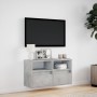 Mueble de TV de pared con luces LED gris hormigón 80x31x45 cm de , Muebles TV - Ref: Foro24-852330, Precio: 59,68 €, Descuent...