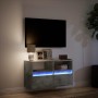 Mueble de TV de pared con luces LED gris hormigón 80x31x45 cm de , Muebles TV - Ref: Foro24-852330, Precio: 59,68 €, Descuent...