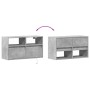 Wall-mounted TV stand with LED lights in concrete gray, 80x31x45 cm. by , TV Furniture - Ref: Foro24-852330, Price: 59,73 €, ...
