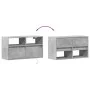 Wand-TV-Möbel mit LED-Lichtern in Betongrau 80x31x45 cm von , TV-Möbel - Ref: Foro24-852330, Preis: 58,99 €, Rabatt: %