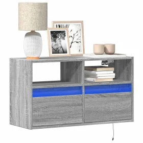 Wand-TV-Möbel mit LED-Lichtern in Sonoma-Grau 80x31x45 cm von , TV-Möbel - Ref: Foro24-852332, Preis: 64,28 €, Rabatt: %