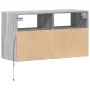 Wand-TV-Möbel mit LED-Lichtern in Sonoma-Grau 80x31x45 cm von , TV-Möbel - Ref: Foro24-852332, Preis: 64,28 €, Rabatt: %