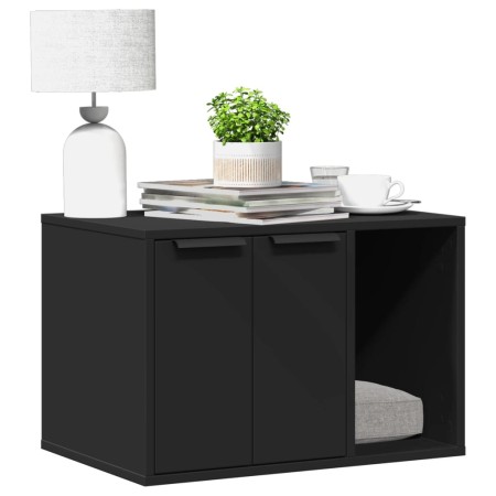 Katzensandkastenmöbel aus schwarzem Ingenieurholz, 60x40x40 cm. von , Katzenmöbel - Ref: Foro24-857725, Preis: 56,71 €, Rabat...