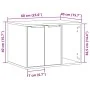 Cat litter box furniture made of black engineered wood, measuring 60x40x40 cm. by , Cat furniture - Ref: Foro24-857725, Price...
